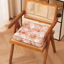 1pc Thick Cartoon Seat Cushion, Polyester Printed Chair Pad, 4-Season Office Back Cushion, 3D Tatami Mat Butt Pad - Multicolor - View 8
