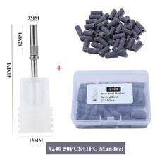50Pcs 3mm Black Purple Nail Art Sanding Bands With Mandrel, Professional Manicure Grinding Polishing Tool For Home & Salon Use - Purple - View 13