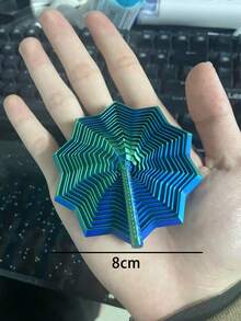 3D Printed 11cm Sensory With Handle, Hypnotic Visual And Stress Relief Toy, Satisfying Visual Experience, Office Stress Relief Toy, New Year Gift - Multicolor - View 10