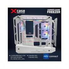 xcase Gabinete Gamer Freezer Blanco Cristal Templado ATX Micro ATX Mini ITX Incluye Ventiladores ARGB Tornado AuraSync + Control Remoto 7 Fan Tornado - Blanco - Ver 4