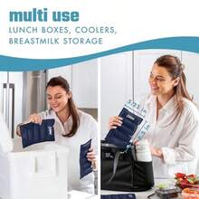 Cool Coolers 2 Pack Soft Ice Packs for Cooler Flexible Stretch Nylon Lunch Box Ice Packs Ice Packs for Lunch Boxes - Azul medianoche - Ver 5