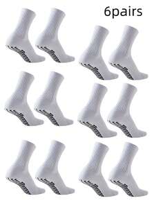 (1/3/5/6) Đôi tất bóng đá chống trượt unisex có chấm bám, đế bông dày dặn, thích hợp cho chạy bộ, bóng đá, bóng rổ, thể dục. - Nhiều màu - Xem 10