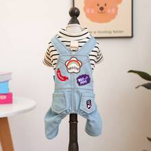 PETCIRCLE 1 bộ quần áo cho thú cưng, bộ yếm dễ thương với họa tiết cầu vồng dành cho chó và mèo. - Nhiều màu - Xem 10