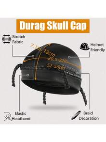 360°波浪帽，透气压缩帽，男士弹性睡眠护发帽（1个），适合编发造型 - 多色 - 查看 6