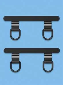 1个超薄极简双耳不锈钢金属夹手机挂绳夹，双扣超薄不锈钢垫圈，金属固定连接件，女士高端耐用挂链卡手机壳配件防丢装置 - 彩色 - 查看 7