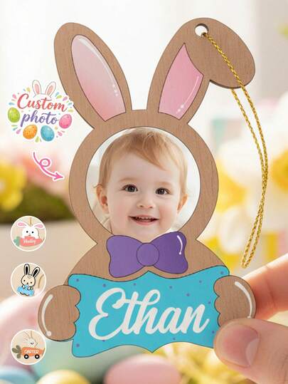 Personalized Easter Bunny Basket Ornament A Great Easter Gift Cute Spring Bunny Decoration Suitable For Children Can Be Customized With A Name,Easter Basket Tag,Spring Rabbit Decor,Personalized Bunny,Kid's Easter Gift,Cute Easter Bunny,Custom Name For Girl,Easter Tag With Name,Rabbit Face Ornament,Custom Gift Tag File