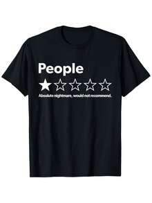 Camiseta de algodón de 180 g de peso pesadoconCalificacióndeUnaEstrellaHumorístico-Unisexonegra,demangacorta,conundiseñodefigurahumanaAbsolutamenteterrífico100%algodón,cuelloredondoinformal,adecuadatantoparahombrescómoparamujeres,paraUsarestodos elloslasestaciones,lavableamáquina. Adecuado para desplazamientos diarios, salidas informales, versátil para uso doméstico y paseos al aire libre. Sencillo y versátil, estilo de nicho moderno, la primera opción para parejas. - Negro - Ver 6