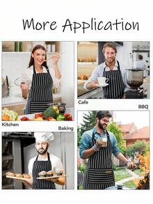 Unisex Cooking Aprons Adjustable Kitchen Bib Aprons For Women Men Chef Kitchen Cooking Aprons Cotton Polyester Blend Adjustable Bib Aprons Chef Aprons Baking Strap Aprons Chef Aprons Perfect For Restaurant BBQ And Painting Home Cooking Essentials - Multicolor - View 9