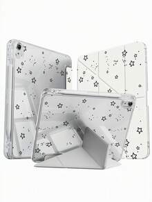 Ốp lưng acrylic trong suốt hai mặt hình ngôi sao đen chấm bi hoạt hình tinh tế và đáng yêu này có khả năng chống sốc, tương thích với iPad thế hệ thứ 7, 8 (10.2 inch) và 10. Sản phẩm có khe cắm bút tích hợp, hỗ trợ chức năng ngủ/thức và nhiều chế độ giá đỡ gập. Đây là một lựa chọn quà tặng lý tưởng. - Nhiều màu - Xem 5