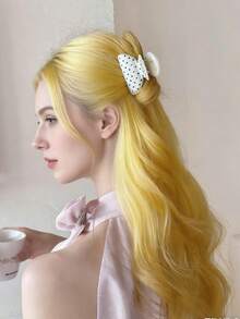 3个黑白波点小发夹，优雅女士发爪 - 彩色 - 查看 3