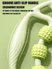 2件装瑜伽腿部按摩器 - 腿部滚轮、泡沫轴、肌肉按摩工具，用于腿部拉伸和放松，多功能按摩器 - 彩色 - 查看 8