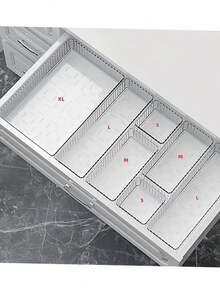 7pcs/4pcs/1pc Stackable Adjustable Multi-Drawer Storage Box Set, Ideal For Storing Cosmetics, Office Supplies, Desktop Essentials, Suitable For Makeup Artists, Nail Technicians, Beauty Equipment, Students, Compatible With Cosmetics And Stationery Organization, Dual-Use Desk Drawers, Excellent Home Storage Solution - Multicolor - View 10