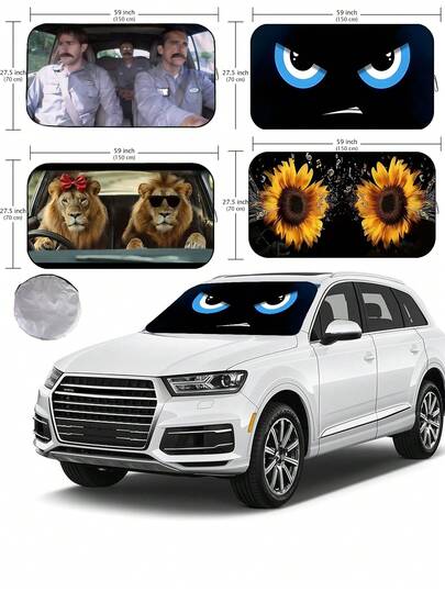 Tấm che nắng kính chắn gió ô tô có thể gập lại, thích hợp làm phụ kiện ô tô, chống nắng và tia UV, dùng được cho ô tô, SUV, xe tải.