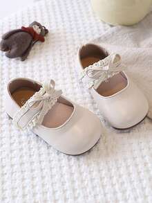 Giày công chúa đính sequin thời trang mới về cho bé gái, dép đế mềm đi biển, giày da đơn giản và thanh lịch cho trẻ em mùa hè. - Màu be - Xem 4