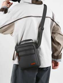 Fashionable Casual Crossbody Bag, Minimalist Business Commuter Handbag, New Men's Shoulder Bag - Multicolor - View 9
