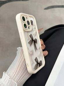 蝴蝶结彩绘凹陷米色带蝴蝶链防摔加厚简约时尚手机壳，适用于 17/17 Pro/17 Pro Max/16/15、彩绘15 Pro Max、Apple P13手机壳、P14女款手机壳、P11软壳手机壳、P12防摔手机壳，适用于XS/XR/16 Pro Max/13手机壳/手机壳/78P.78GES2 16/15/XR/16 Pro Max/7P8P/P12 Pro Max/P13 Pro Max/P14 Pro Max/P13/P14/P11/P12/P14女款软壳防摔手机壳，国际版，非国内版 - 彩色 - 查看 6