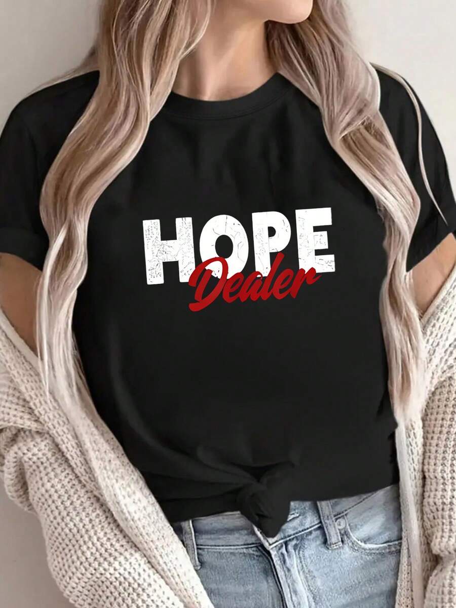Hope Dealer Graphic Tee Mens Short Sleeve Cotton T-Shirt - Negro - Ver 1