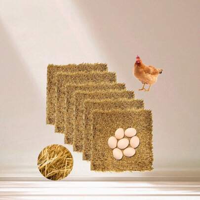 1/2pcs Chicken Nest Pad - Washable And Easy To Clean, Realistic And Durable, Made Of High-Quality Synthetic PE Material, Soft And Comfortable Surface, Suitable For Egg-Laying Hens, Ideal Choice To Protect Eggs From Damage, Versatile Use, Ideal Nesting Material For Poultry