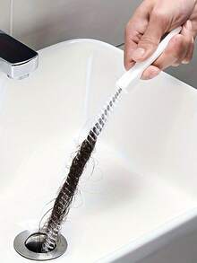 Pipe Unclogging Tools, Hair Removal Pipe Cleaning Agent, Sink Cleaning Brush, Pipe Blockage Cleaning Tools, Cleaning Supplies, Pipe Cleaning Tools, Summer, Travel - White - View 3