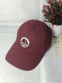 Mũ lưỡi trai vành cong thêu chữ hình núi nhỏ, thích hợp cho mùa xuân và mùa thu. - A - Xem 4