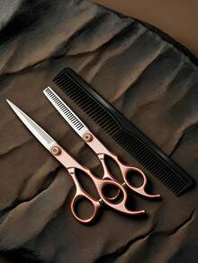 Bộ 1/2/3/8 kéo cắt tóc bằng thép không gỉ, kéo cắt tóc chuyên nghiệp để tỉa tóc, phù hợp với nhiều loại tóc khác nhau bao gồm tóc xoăn, tóc thẳng và tóc thô. - Nhiều màu - Xem 5
