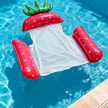 1个充气水果造型游泳池漂浮椅，3管透气网布座椅水上吊床，可折叠夏季成人游泳池漂浮筏 - 彩色 - 查看 5