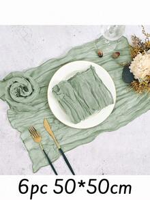 10pcs Green/Champagne Cheese Cloth Table Runner, 10ft Bohemian Gauze Fabric Cheese Cloth Table Runners 35.4 X 118 Inches (Approx. 90 X 300 Cm) Sheer Farmhouse Voile, Suitable For Romantic Wedding Decor, Baby Shower Party Table Decoration - Sage Green - View 13