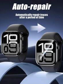 Navigator 4pcs High Definition Hydrogel Screen Protector For Apple Watch, Effectively Protects Screen, Self-Healing Scratch Repair, Compatible With Series 1-10, SE, 42mm, 46mm - Clear - View 5