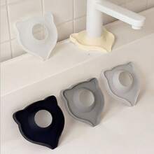 1pc Creative Cat Silicone Faucet Cover, Waterproof Anti-Splash Anti-Drip Cartoon Faucet Sink Drain Mat, Universal For Kitchen & Bathroom - Kitten Draining Mat - View 6