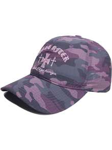 1 chiếc mũ lưỡi trai kiểu retro sành điệu họa tiết rằn ri thêu chữ thập, mũ đôi thời trang đường phố rằn ri cho các trận đấu thể thao, mũ cài khóa mềm mại, chất liệu thoáng khí. - Nhiều màu - Xem 6