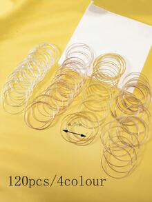 20pcs Delicate Bling Bamboo Knot Embossed Bangle Bracelets For Girls - Multicolor - View 39