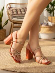 Women Heeled Sandals - Roof Tile - View 10