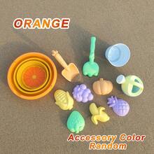 Set di giocattoli da spiaggia a forma di anguria - Forma carina a forma di frutta, materiale PP durevole, adatto per giochi all'aperto e divertimento in spiaggia, inclusi secchio pieghevole, pala e rastrello, design divertente, set di giocattoli da spiaggia in plastica durevole - Multicolore - Visualizzare 15