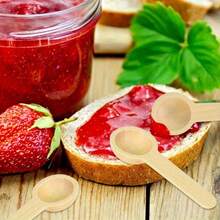 10支装天然竹木调味勺 - 小巧手柄茶勺、咖啡勺、果酱勺，小巧耐用，适用于蜂蜜、香料、甜点 - 竹制厨具 - 杏色 - 查看 4