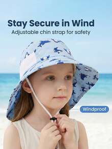 1-2岁/3-5岁/6-10岁儿童户外防晒帽，透气面罩遮阳帽，可拆卸渔夫帽，夏季保暖 - 1PC - 查看 8