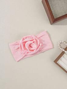 Solid Color Fashion Rose Flower Baby Headband, Soft & Comfortable Infant Hair Accessories - Multicolor - View 14