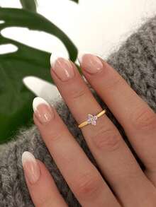 1PC S925 Sterling Silver Fine Simple Four-Leaf Clover Toe Ring Diamond Toe Ring Adjustable Toe Ring Suitable For Summer Seaside Wear - Four-leaf Clover Toe Ring - View 6