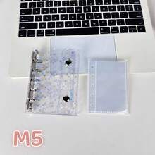 1 pieza Carpeta de anillas dobles transparente A6/A7/A8, Cuaderno de pegatinas, Carpeta de hojas sueltas, Almacenamiento de pegatinas, Estuche para lápices, Carpeta de cuaderno de pegatinas, Páginas interiores de recambio, Cuaderno de pegatinas, Cuaderno de hojas sueltas - Multicolor - Ver 21