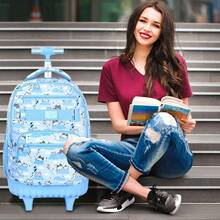 Bộ 3 món gồm ba lô kéo bằng nylon bền chắc, họa tiết mèo và bóng bay dễ thương, kèm túi đựng cơm trưa và hộp bút, khóa kéo, kiểu dáng vui nhộn cho trường học và du lịch. - 21 Ba lô một bánh xe - Xem 9