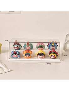1pc Acrylic Tiered Display Box, Suitable For Monochrome Dust-Proof Storage Rack And Desktop Organizer, Applicable For Doll Collection (Transparent Display Box) - Multicolor - View 12