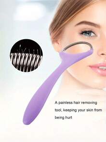 Stainless Steel Spring Women's Portable Threaded Facial Hair Removal Tool, Suitable For Removing Excess Hair On Upper Lip, Chin, Cheeks And Eyebrows, Using Gentle And Effective Spring Technology, A Beauty Makeup Tool For Women - Multicolor - View 6
