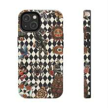 For IPhone 13 CASE.Retro Tattoo Print Phone Case, Magical Phone Cover, Vintage Design Case For IPhone, - 混合色1 - 查看 7