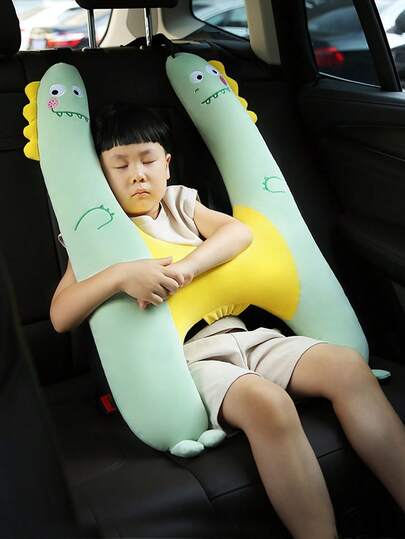 Car Pillow Sleeping Aid, Rear Seat Cushion Neck Pillow, Long Drive Safety Belt Anti-Chafing Pillow