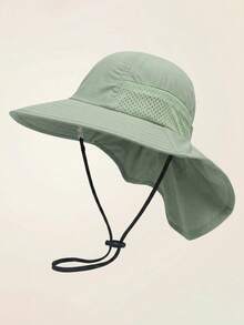 1-2岁 2-6岁 6-10岁 儿童防晒帽 夏季婴儿遮阳帽 幼儿遮阳帽 男女童薄肩披肩大帽檐渔夫帽 - 1PC - 查看 20