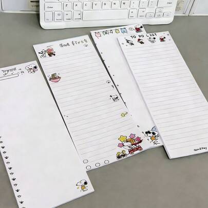 SNOOPY 1 pieza Edición minimalista a mitad, rosa grueso, Ins grueso, celebridad de Internet, dibujo animado de alta belleza, cuaderno de estudiante con línea horizontal, regalo de Año Nuevo, regalo de San Valentín, regalo de Pascua [Estilo aleatorio]