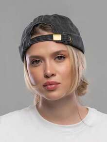 1pc Women's Brimless Sailor Cap, Retro Felt Brimless Baseball Cap, Unisex Breathable Adjustable Hip Hop Hat For Outdoor Sports, Spring & Autumn - Solid Color Brimless Hip-hop Cap - View 7