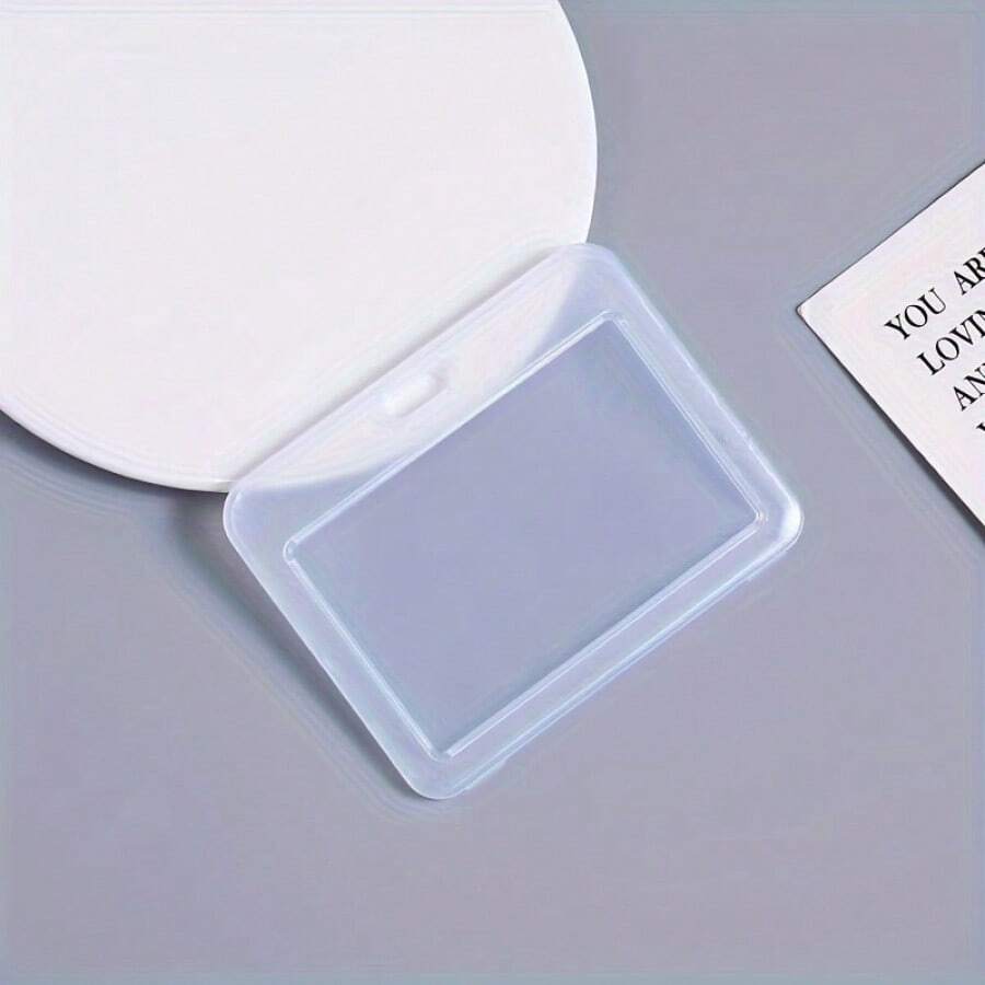 Horizontal Durable Transparent ID Card Holder: Ensure The Safety Of Your Bank Cards And ID Cards! - 5 Cards - View 1