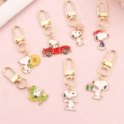 SNOOPY 1件新款卡通创意可爱狗狗钥匙扣包挂件，送给好朋友的礼物，纪念品，陪伴礼物，新年礼物，情人节礼物，复活节礼物[随机款式]