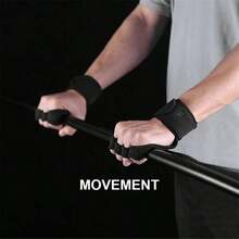 1 Pair Sports Cross Training Wrist Support Weightlifting And Fitness Cycling Silicone Gym Gloves For Men And Women Gym Accessories - 黑色風格 - 查看 7