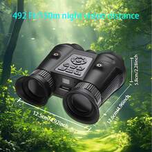 Naked-Eye 3D VR Night Vision Headset, Equipped With Independent Dual-Eye Technology, Adjustable Left-Right Eye Compensation, Compact And Lightweight Design, Built-In 3600mAh Rechargeable Lithium Battery - Black - View 9